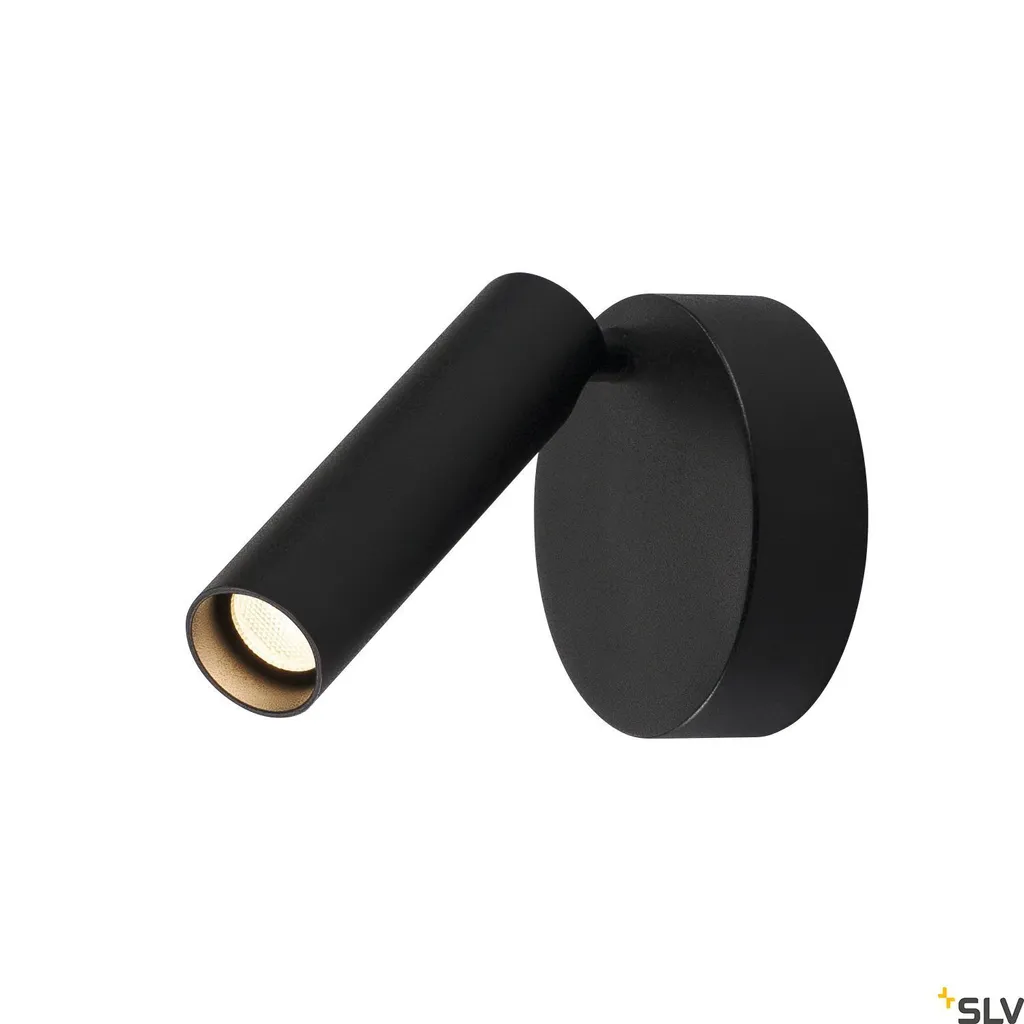 Spot LED KARPO 30 Noir - Applique et Plafonnier Rond 3000K Orientable