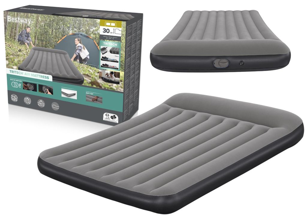 Opblaasbaar dubbel matras 150 x 203 x 30 cm Bestway 671bs Productafbeelding 