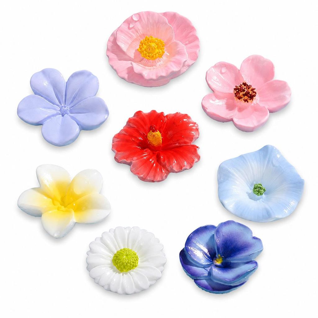 8-pcs Bienen-Tränken-Set, schwimmende Blumen aus Kunstharz, Insektentränke und Wasserstation für Bienen, ideale Deko für Garten, Terrasse und B...
