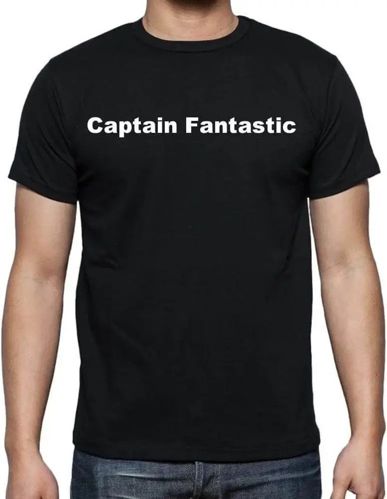 Herren Grafik T-Shirt Kapitän fantastisch – Captain Fantastic – Öko-Verantwortlich Vintage Jahrgang Kurzarm Lustige Druck Geburtstag Geschenk...