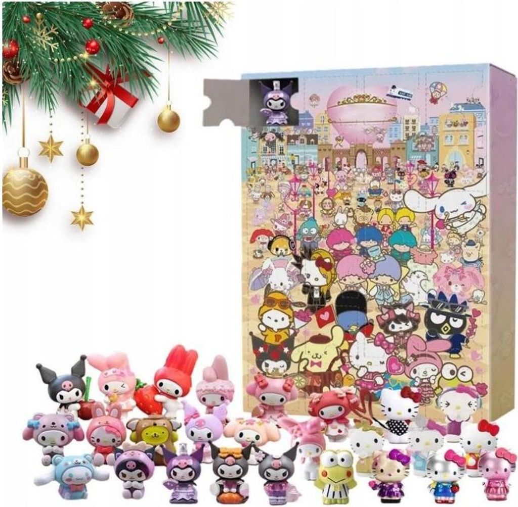 Adventní kalendář pro děti - HELLO KITTY KUROMI. Figurky.. Obrázek produktu 