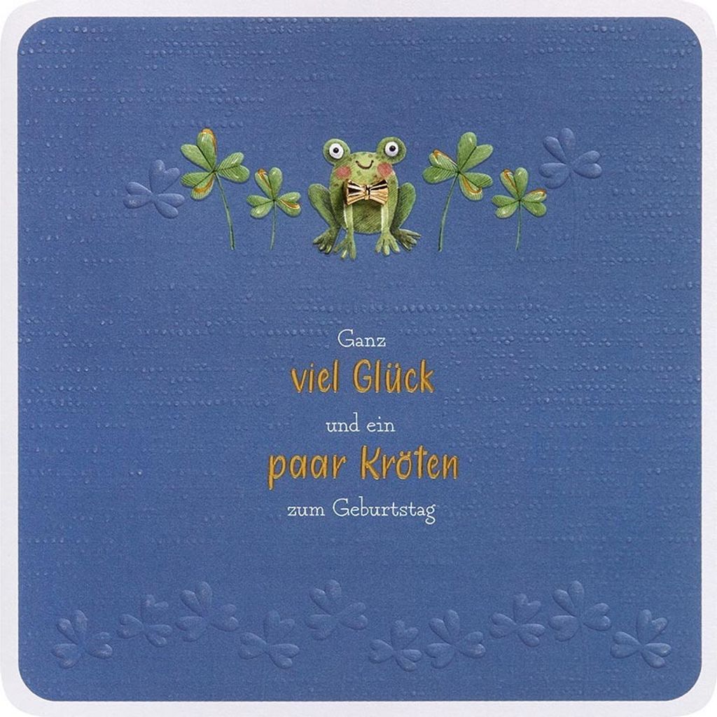 Geburtstag Finest Collection Karte mit Briefumschlag plastikfrei unve