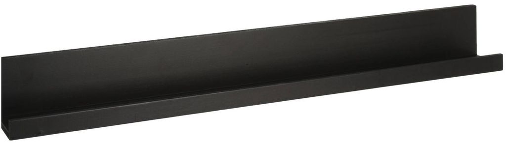 Wandregal schwarz MDF 58 cm x 6 cm x 6,8 cm Produktbild 