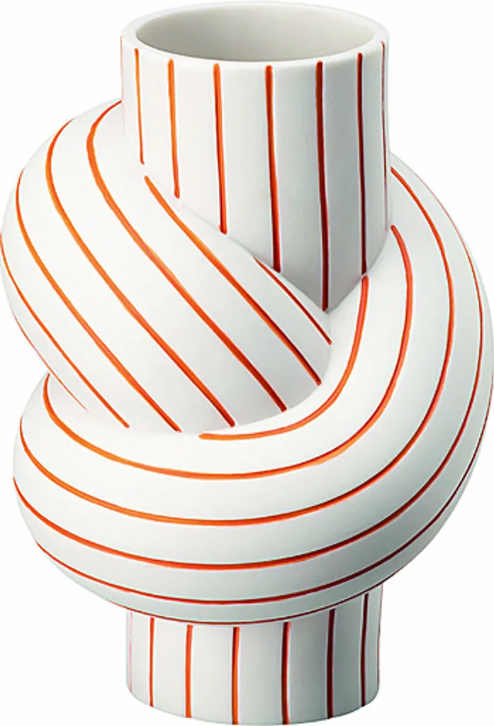 Vase Rosenthal Node Stripes Orange Mango 12cm Porcelaine Haut de Gamme
