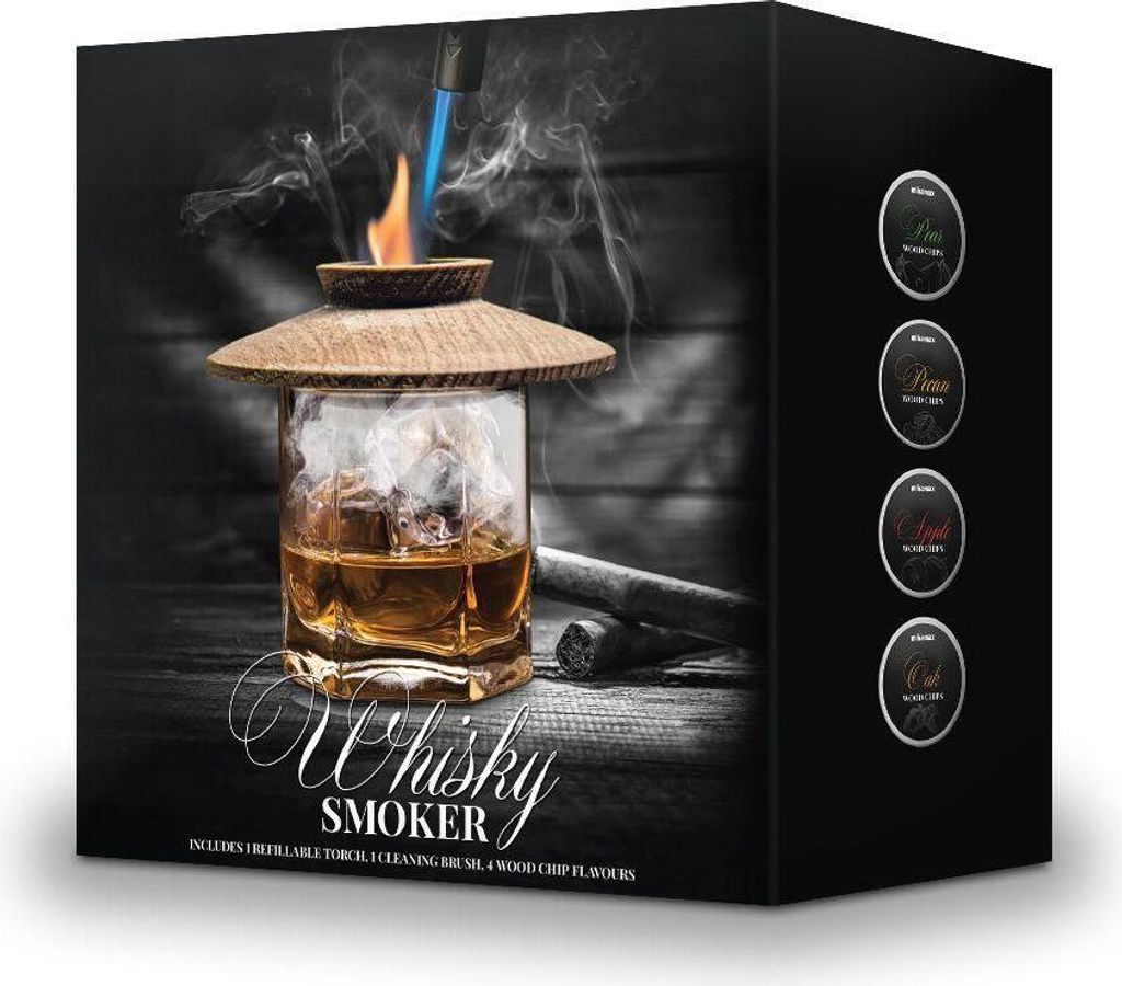 Whisky-Raucherset mit Werkzeug, Geschenk für einen Mann