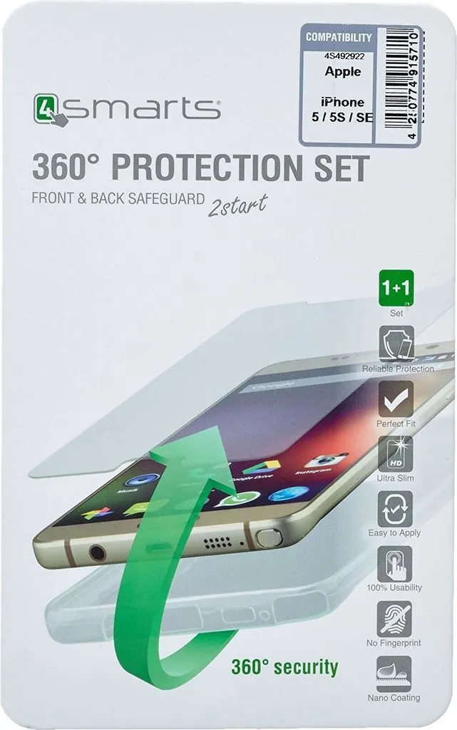 Cover Invisibile iPhone 7/8/SE 4smarts | Kit Protezione Totale 360° - 6