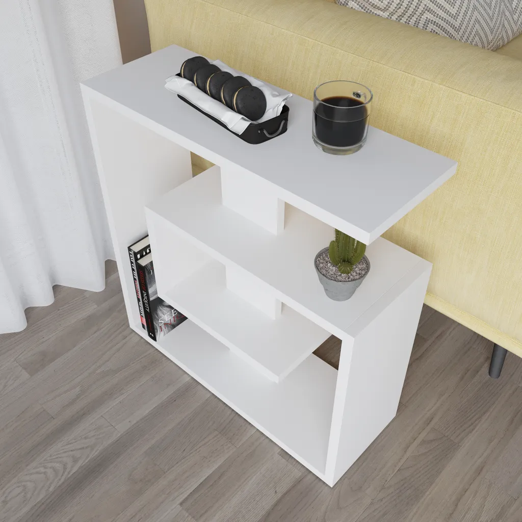 Mobiletto Comodino Saly Bianco: Dolcezza e Ordine in Camera da Letto - 10