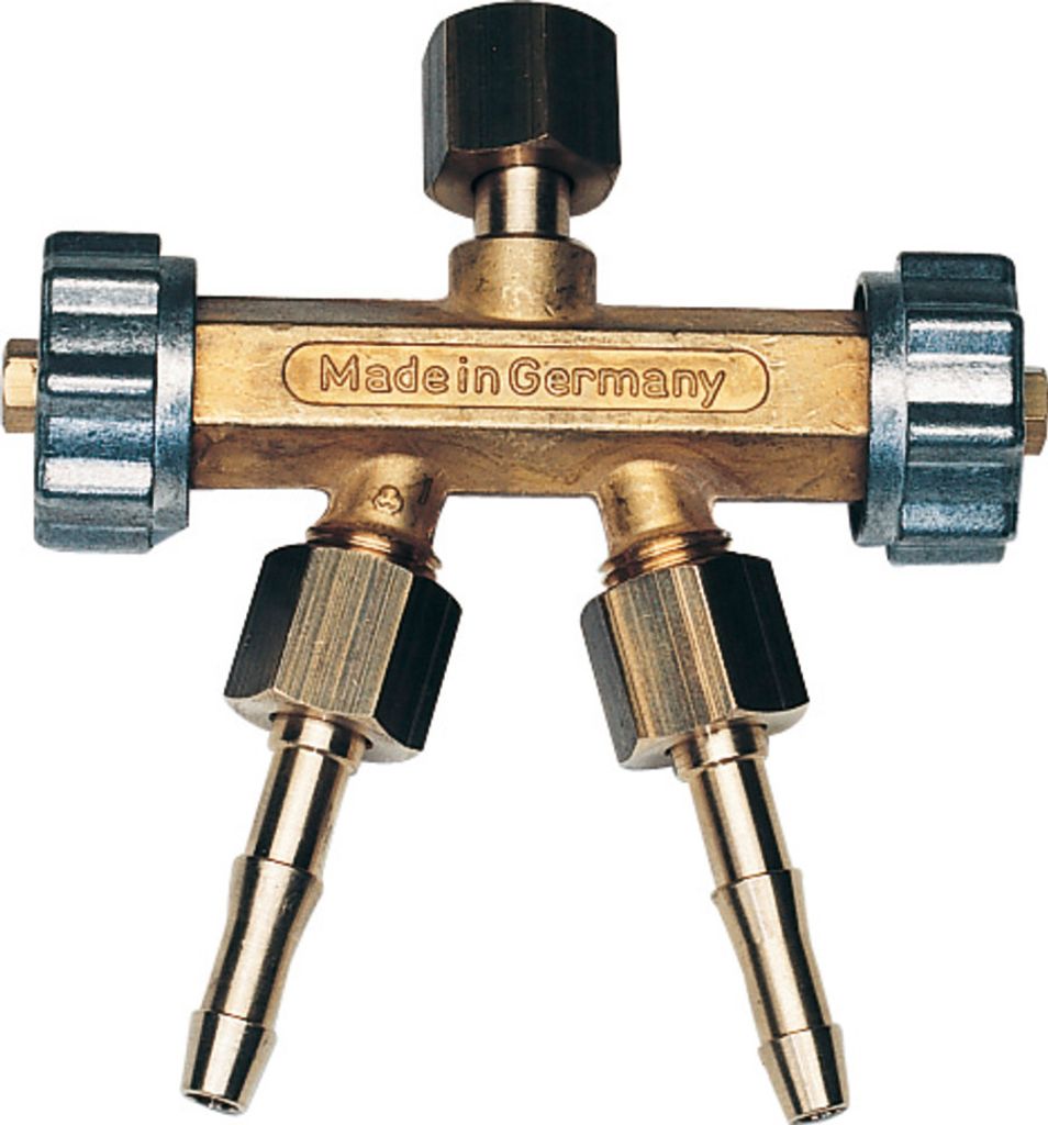 GCE Doppelabzweigventil O2 G1/4R 14008167 (Betriebseinrichtung Schweißgeräte)