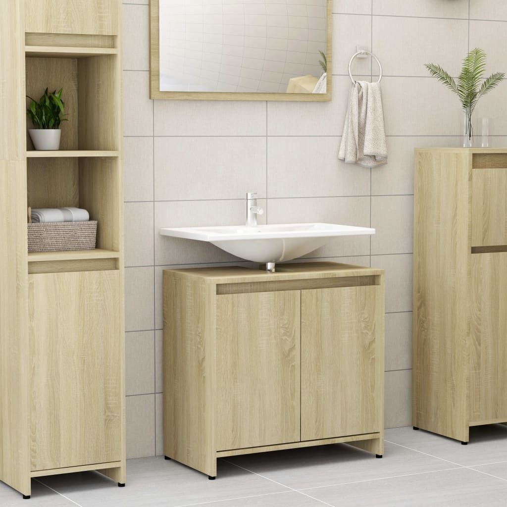 Maison Exclusive - Badezimmerschrank Sonoma-Eiche 60x33x61 cm Holzwerkstoff