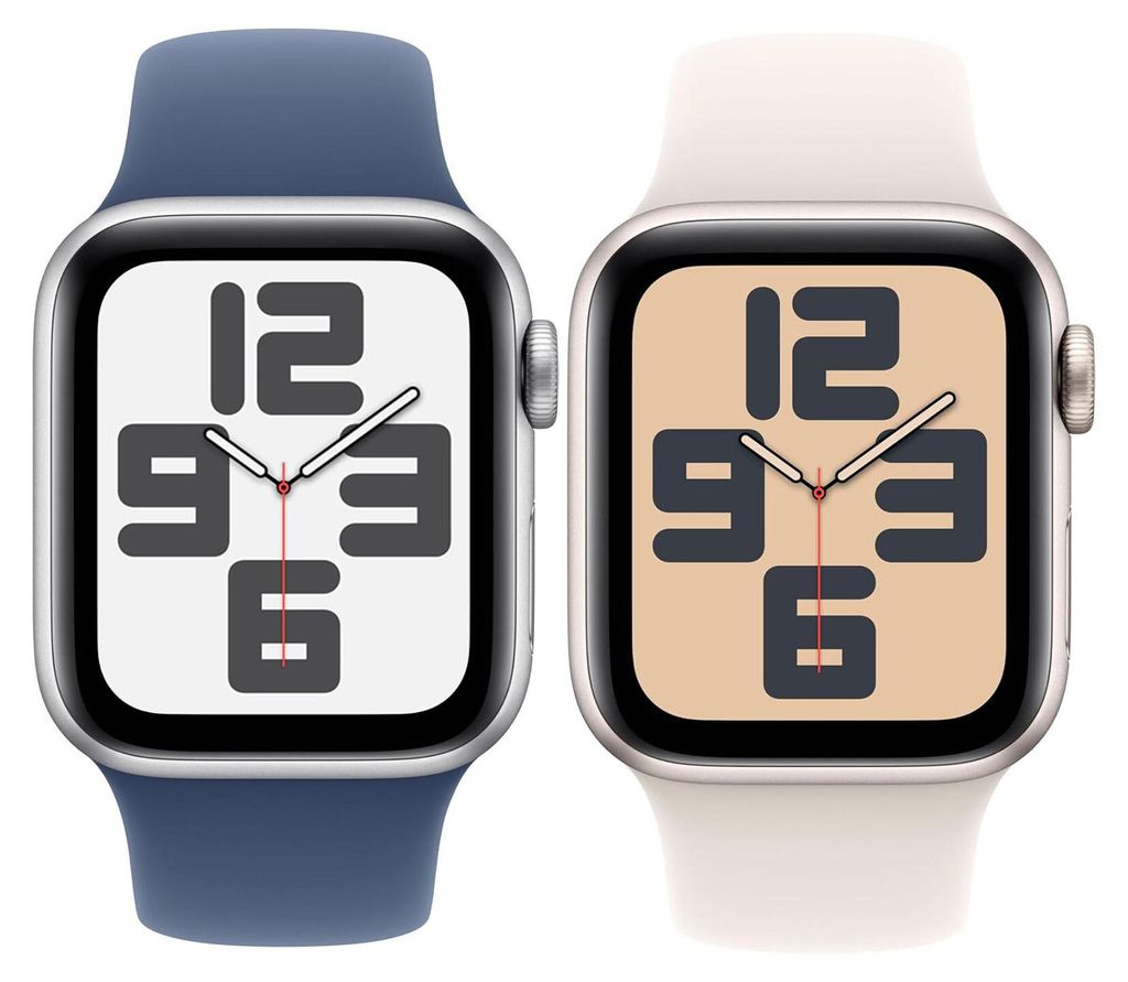 Two smartwatches are displayed side-by-side against a white background.
