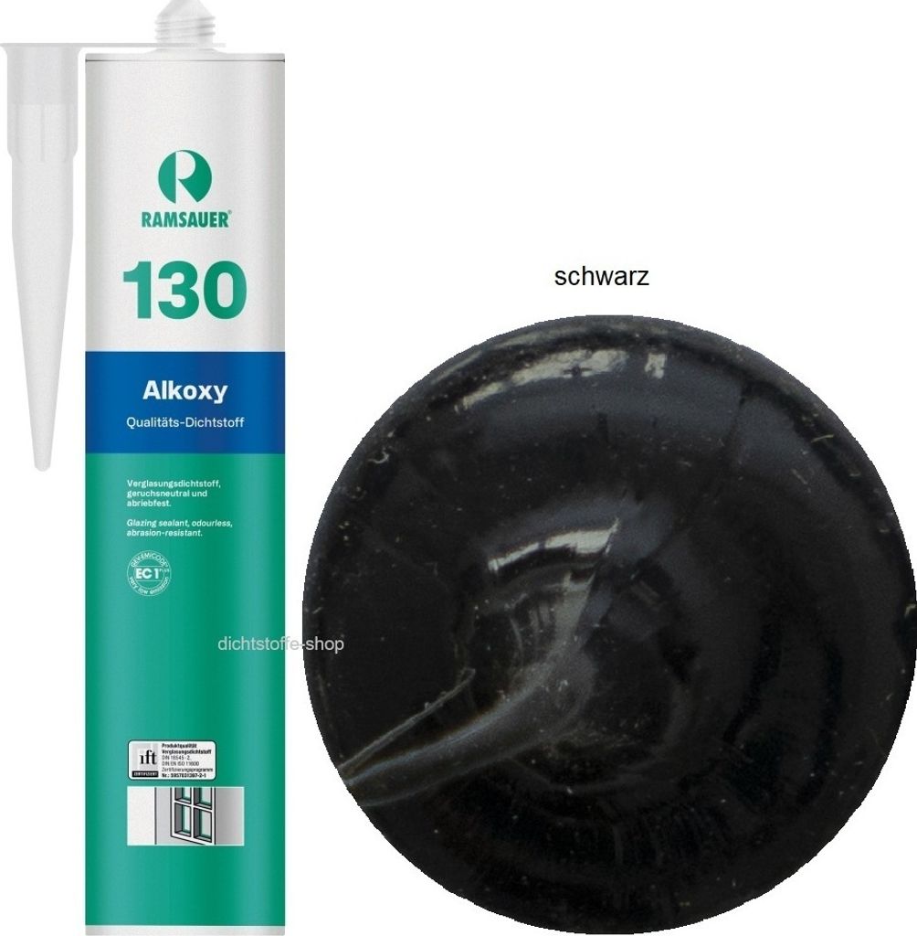 Ramsauer 130 Alkoxy 1K Silikon Dichtstoff 310ml Kartusche schwarz