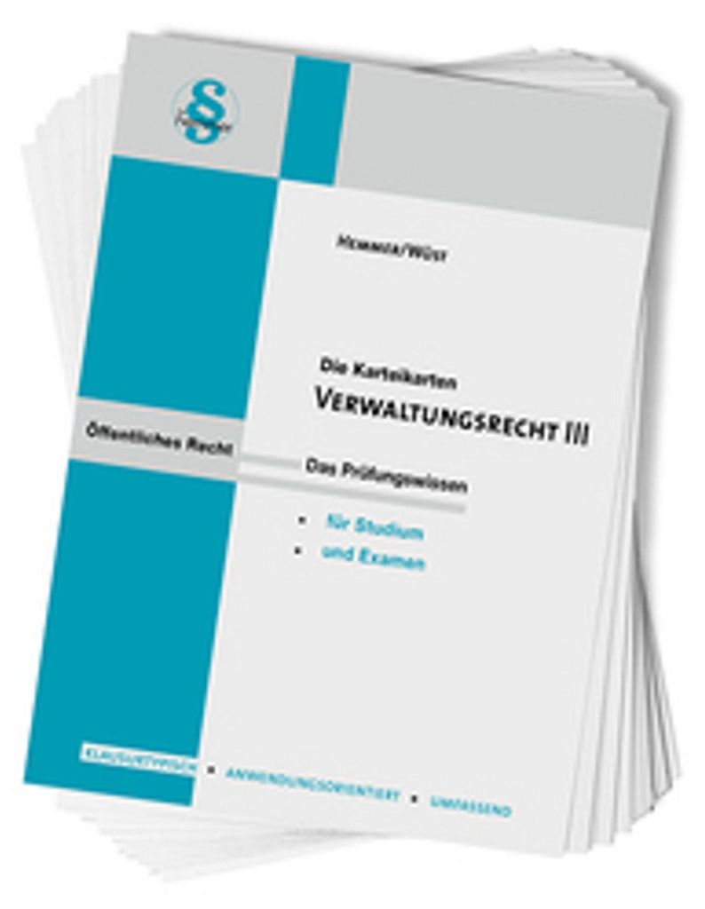 Die Karteikarten Verwaltungsrecht III