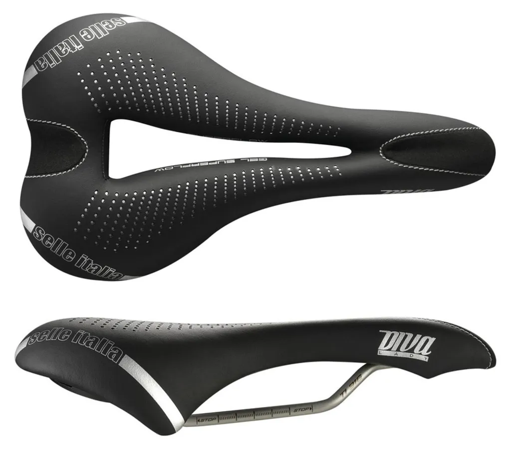 Selle de Vélo Route et Gravel Femme - Selle Italia Diva Gel Superflow