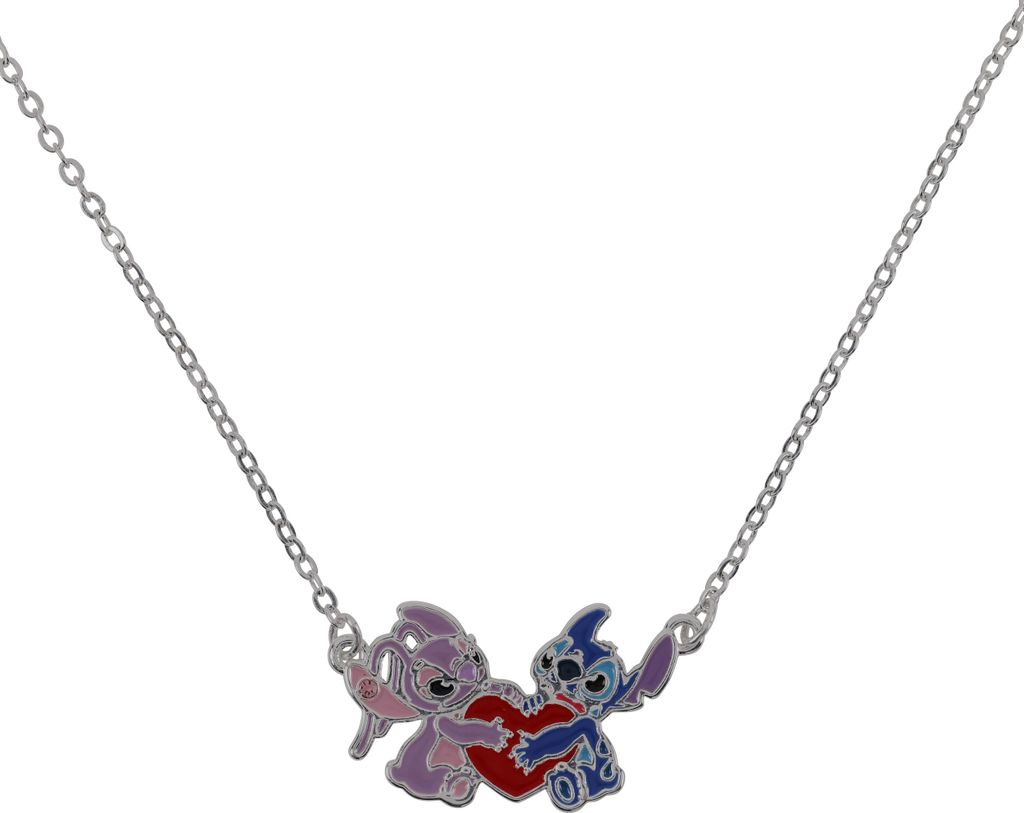 Stitch & Angel - Love - Wisiorek Naszyjnik Srebrny 18Mm