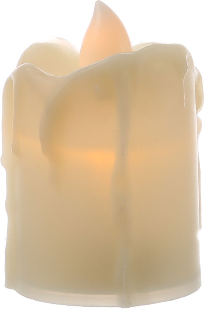 LED Kerze Mini - Kunststoff - gelb flackernde LED - H: 6cm, Produktbild 