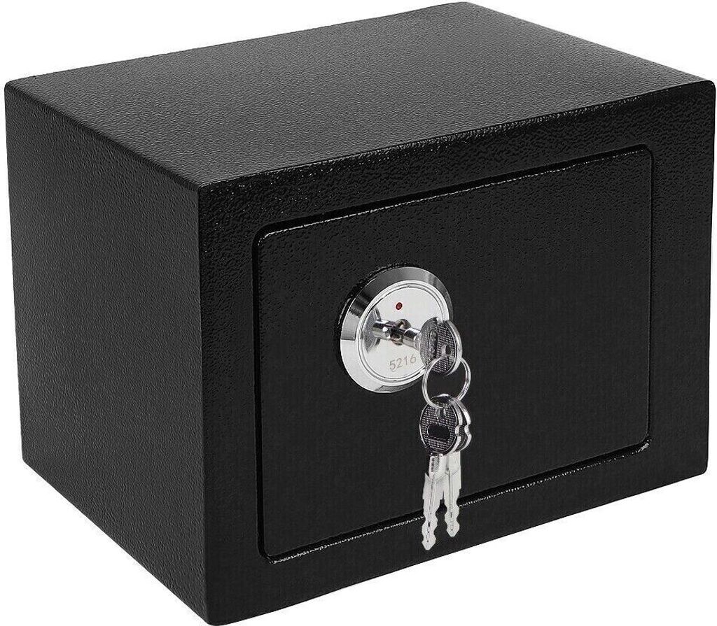 Coffre-fort avec serrure mécanique 23×17×17cm, noir Image du produit 
