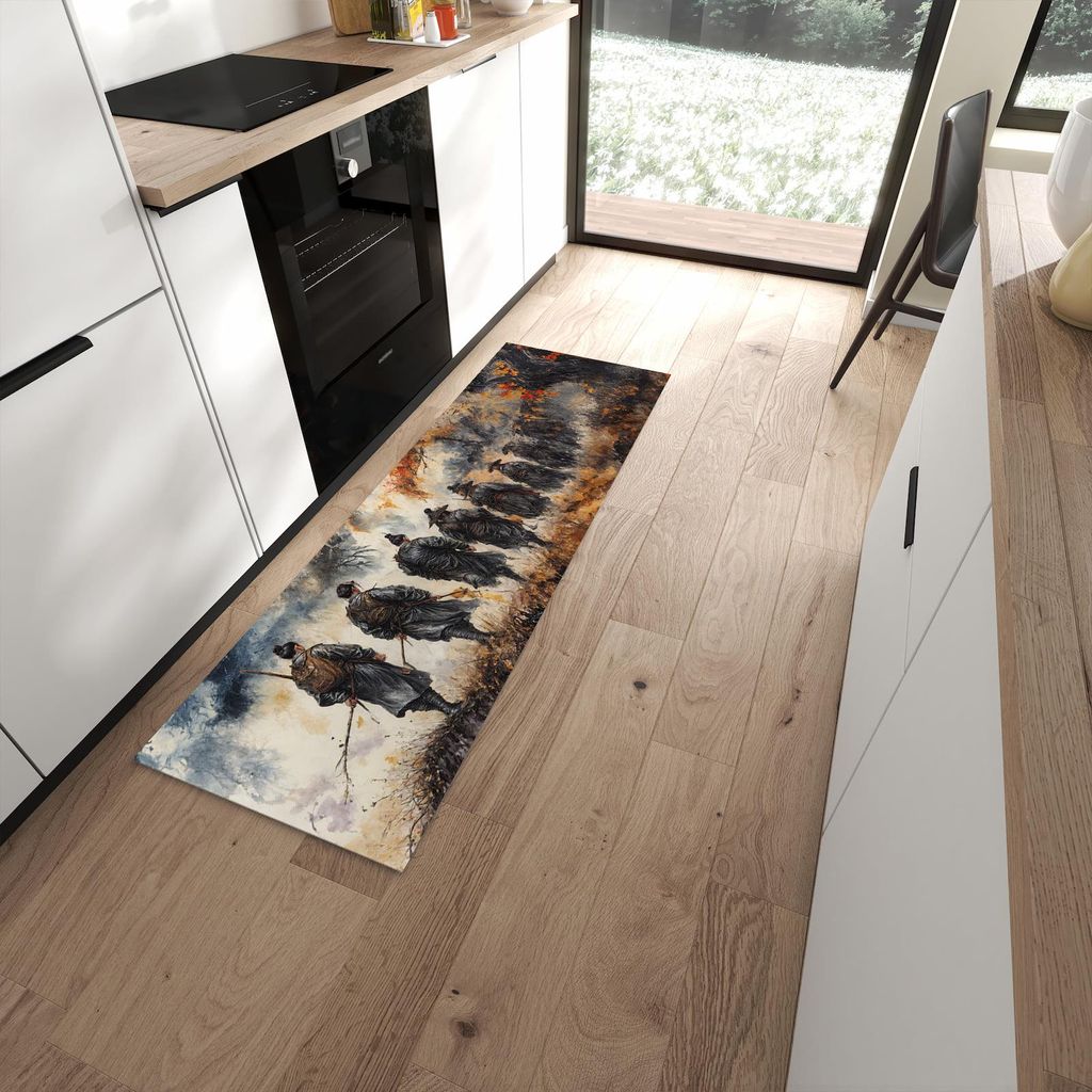 Küchenteppich 60x180cm rutschfest & abwischbar PVC Läufer - Spezialkräfte Herst