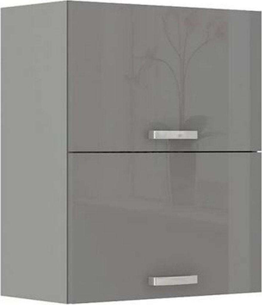 Meuble de cuisine supérieur deux portes 60 cm RONG - gris / Image du produit 