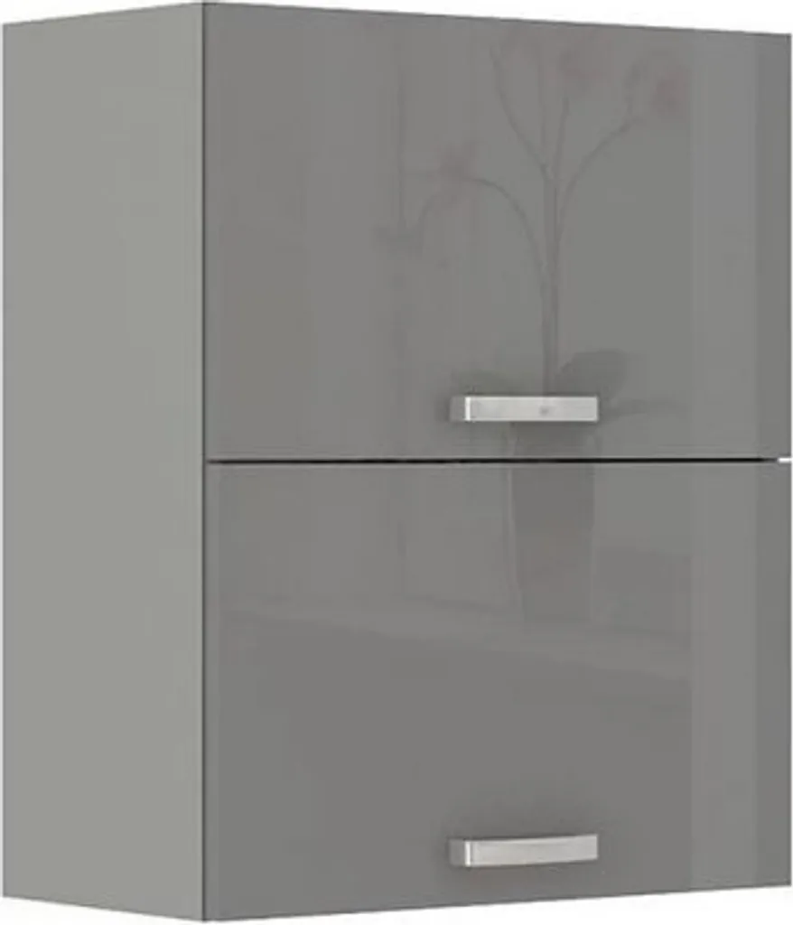 Pensile RONG 60 cm 2 Ante Grigio Lucido | Mobile Cucina Alta Qualità