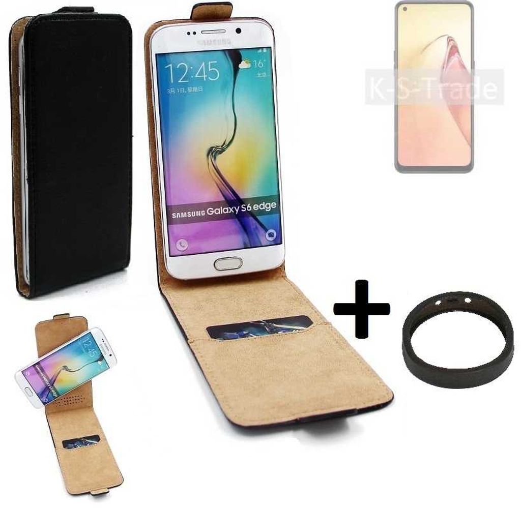 K-S-Trade TOP SET Handyhülle kompatibel mit Oppo F21s Pro 5G 360° Flipstyle Schutzhülle Smartphone Tasche schwarz + TPU Bumper, Case Hülle Flip