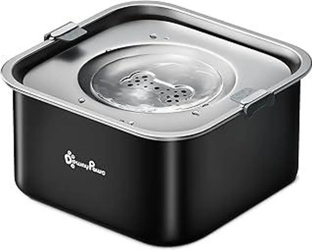 Ciotola Cane 3L DownyPaws: In Acciaio Inox, Anti-Slobber e Senza Schizzi