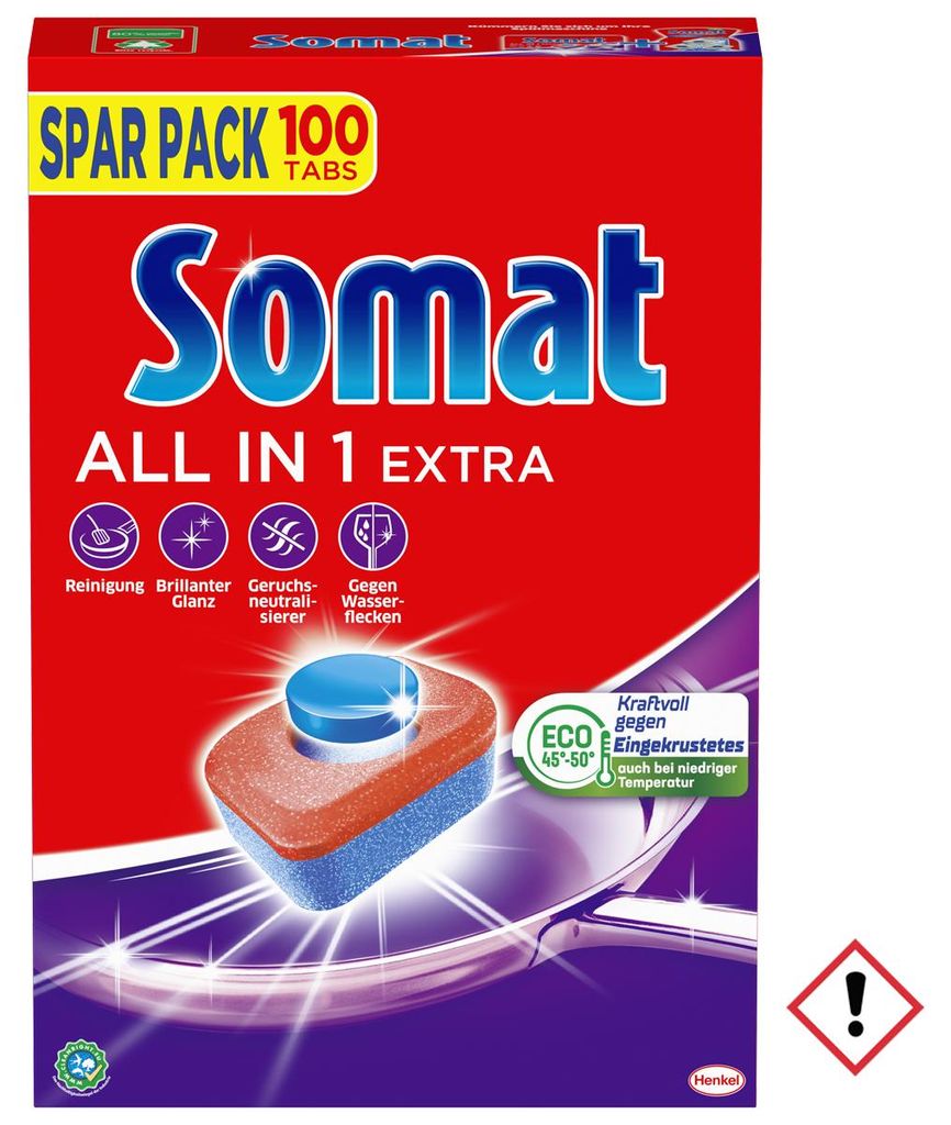 Somat Tabs 10 All in 1 Extra Sparpack Edelstahlglanz 100 Produktbild 