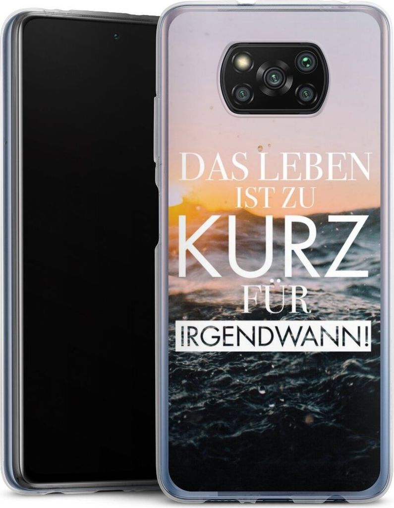 DeinDesign Handyhülle für Xiaomi Poco X3 Pro Silikon Hülle Case Smartphone Schutzhülle Meer Statement Spruch