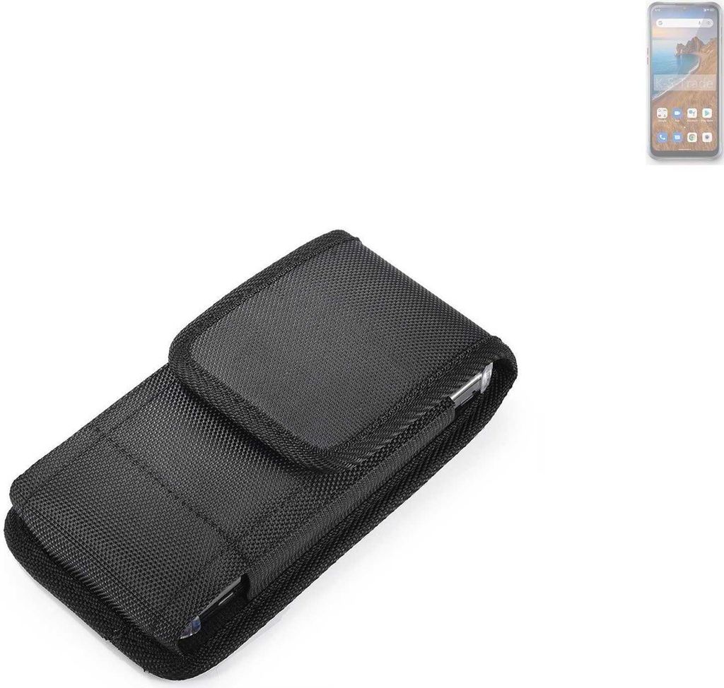 Holster Gürteltasche kompatibel mit Unihertz TickTock-E Holster Gürtel Tasche wasserabweisend Handy Hülle Schutz Hülle Outdoor schwarz K-S-Trade