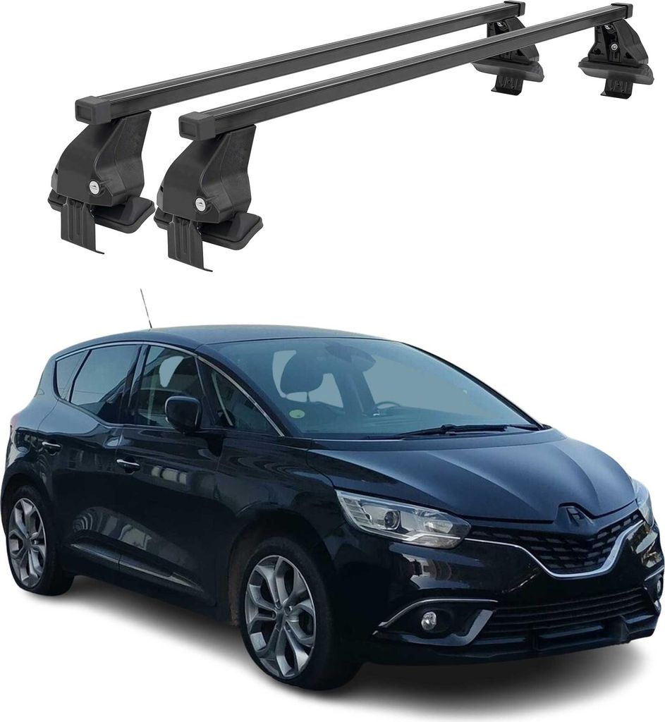 Menabo Dachträger für Renault Grand Scenic mk4 2017-2022 50kg Stahl Schwarz 2x