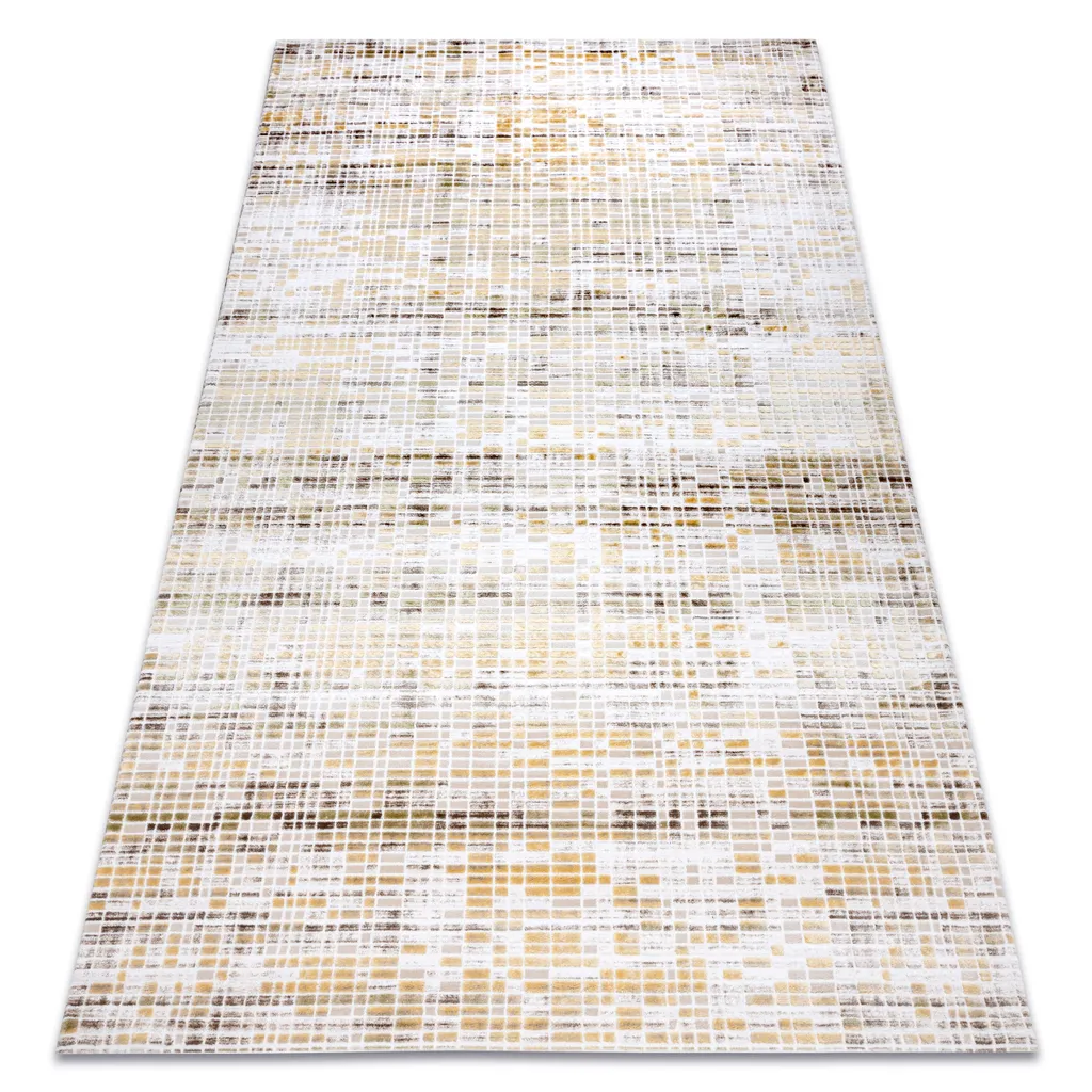 Tapis Jaune Moelleux Acrylique DIZAYN 124/7058 - Format 80x300 cm