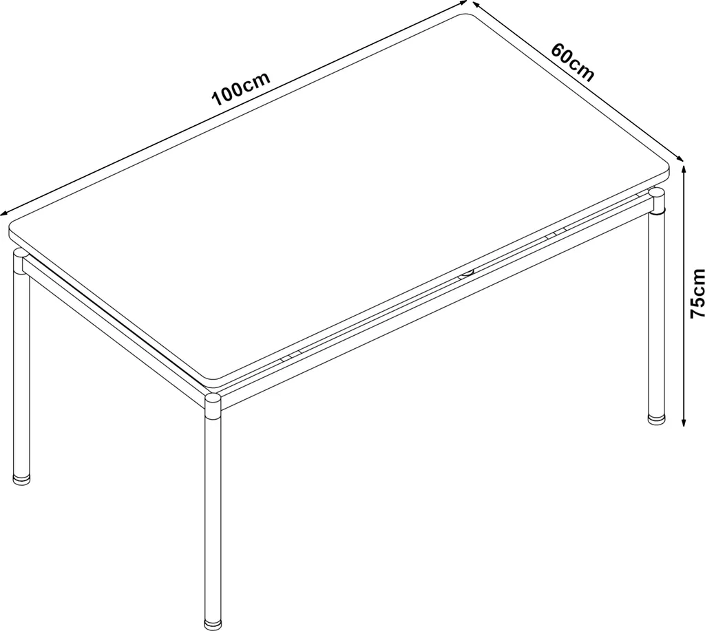 Table de cuisine compacte Hemnes 4 places 100 x 60 cm décor chêne