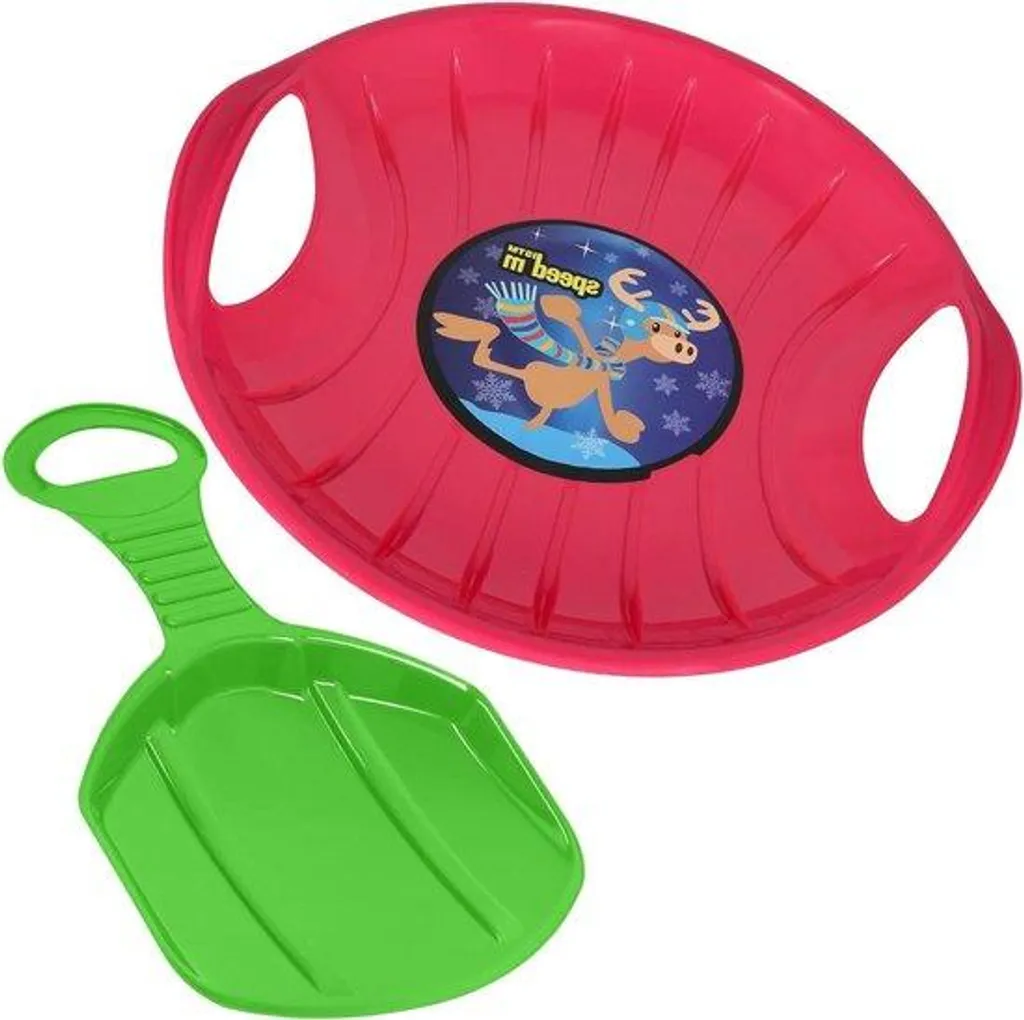 Luge disque 60 cm incassable et antigel - Pack de glisse haute qualité
