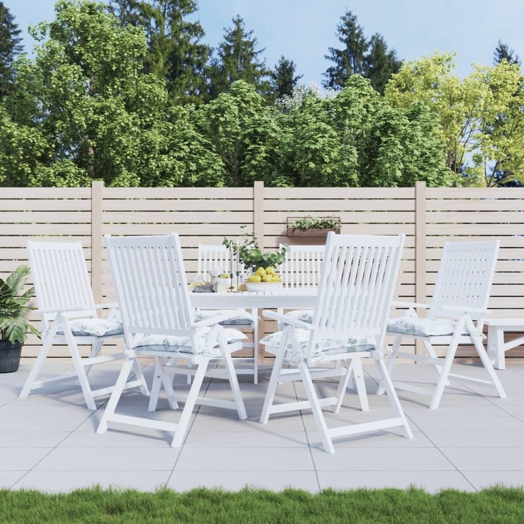 The Living Store Stuhlkissen 6 Stk. Blattmuster 50x50x7 cm Oxford-Gewebe