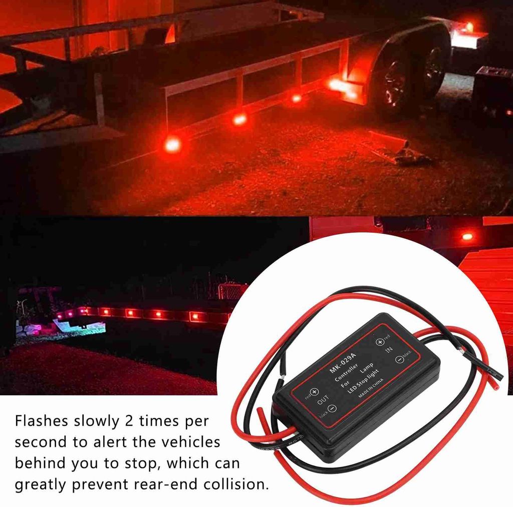Auto-LED-Markierungs-Pilot-Rücklicht-Controller, IP65, wasserdicht, Rot, 18 AWG, für Autos, SUVs, Lieferwagen, LKWs, Anhänger