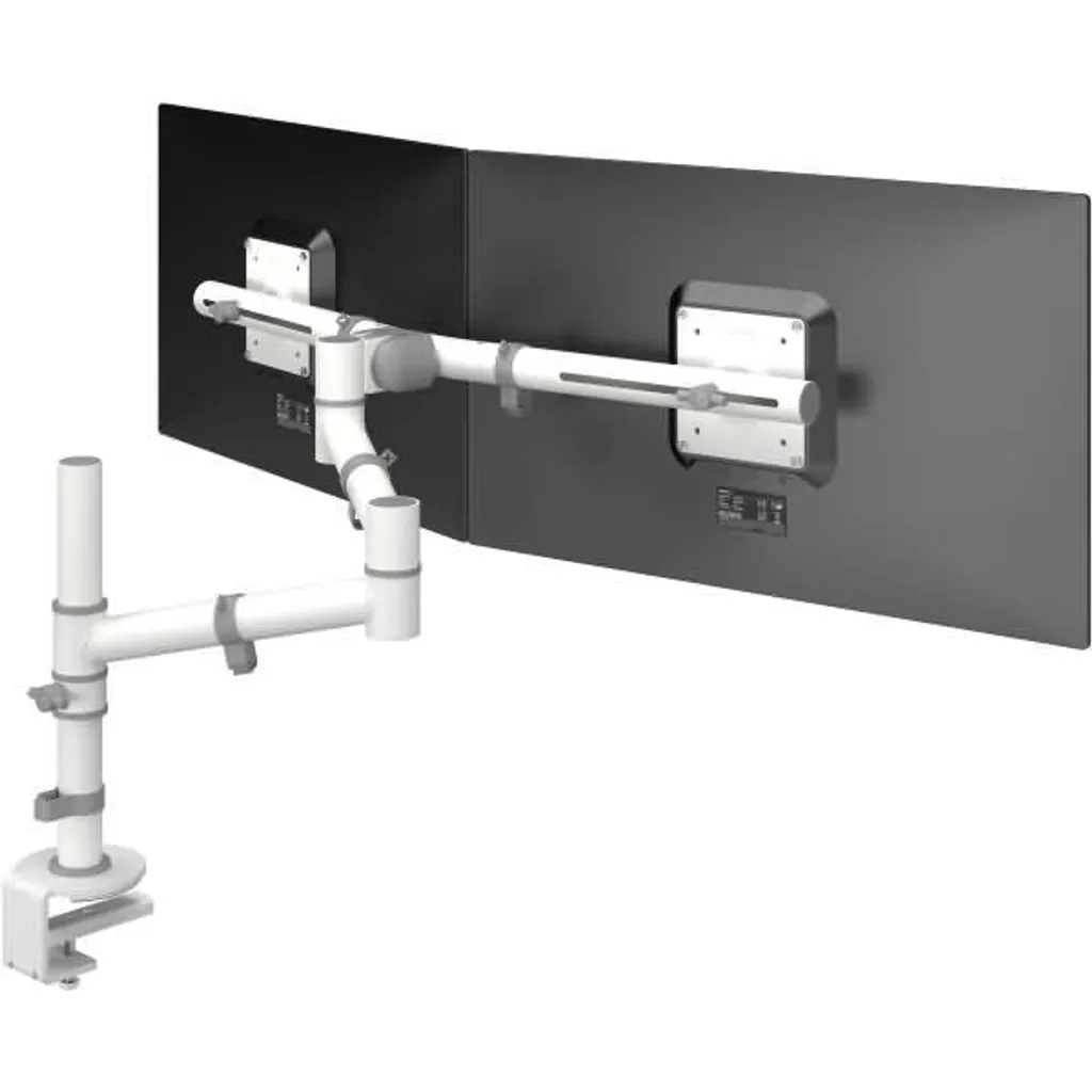 Support double écran de bureau Viewgo 48.130 blanc orientable VESA
