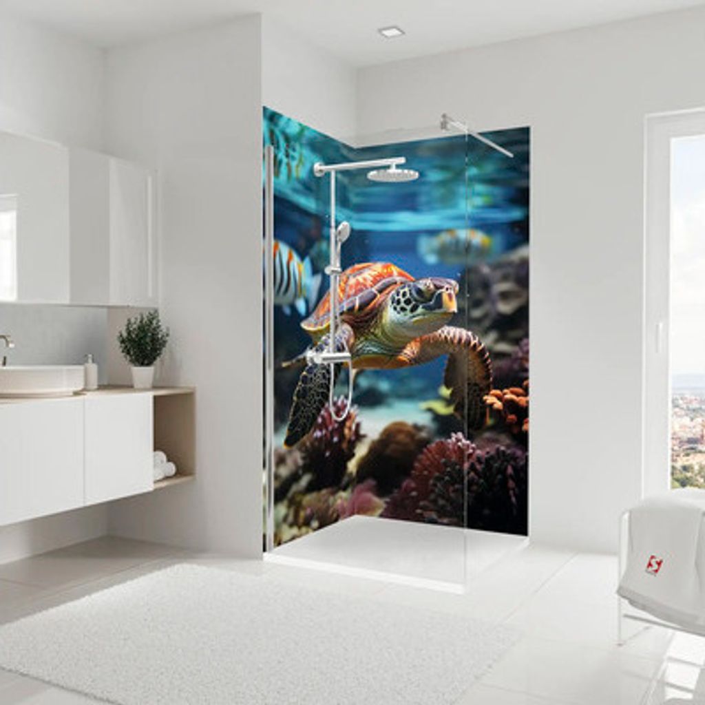 Duschrückwand Set SCHULTE DecoDesign Schildkröte 210 x 90 cm D1900922 455