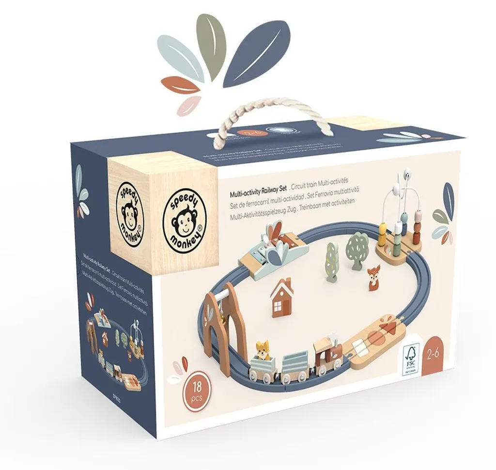 Jouet d'éveil premier âge : train multi-activités Speedy Monkey - 2