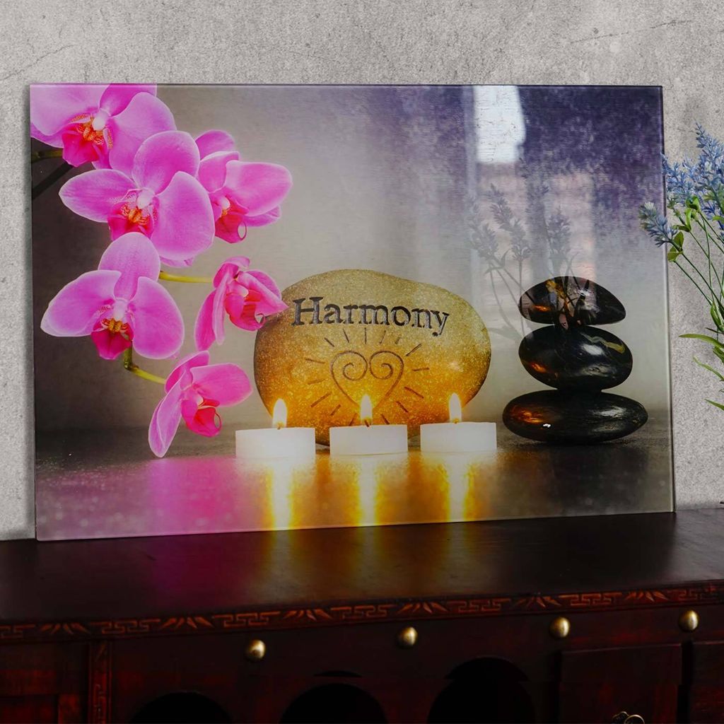 Glasbild T116, Wandbild Poster Motiv, 40x60cm Harmony