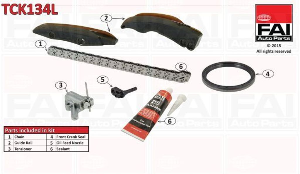 FAI AutoParts TCK134L Steuerkettensatz Steuerkette für BMW 3 Touring (E91) 3 Limousine (E90) 5 Touring (F11) 1 Schrägheck (E87) 5 Limousine (E60)