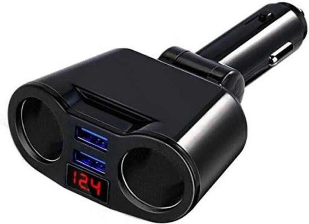 Adaptateur Allume-Cigare pour Voyage, Multi-Prise 120W avec Double USB