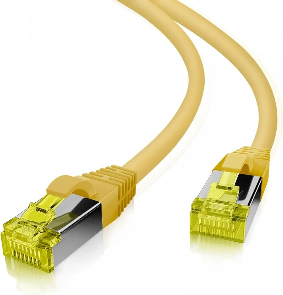 Helos 118101 Cavo Patch Cat 6a Giallo 1,5m S/FTP - Prestazioni 10Gbps