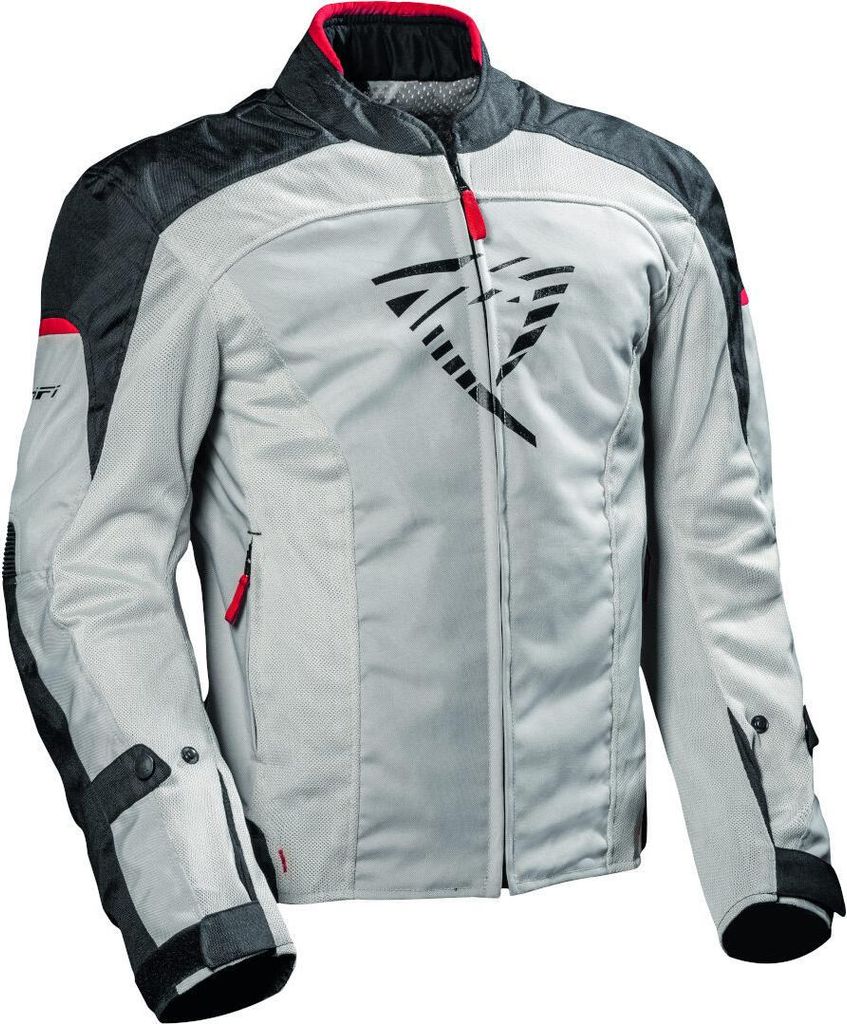 DIFI Ibarra Air Motorrad Textiljacke, hellgrau/schwarz/rot, Produktbild 