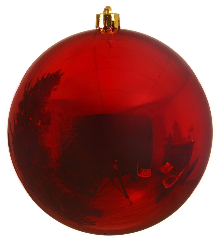 Weihnachtskugeln Kunststoff 25cm weihnachtsrot, 1 Stück Produktbild 