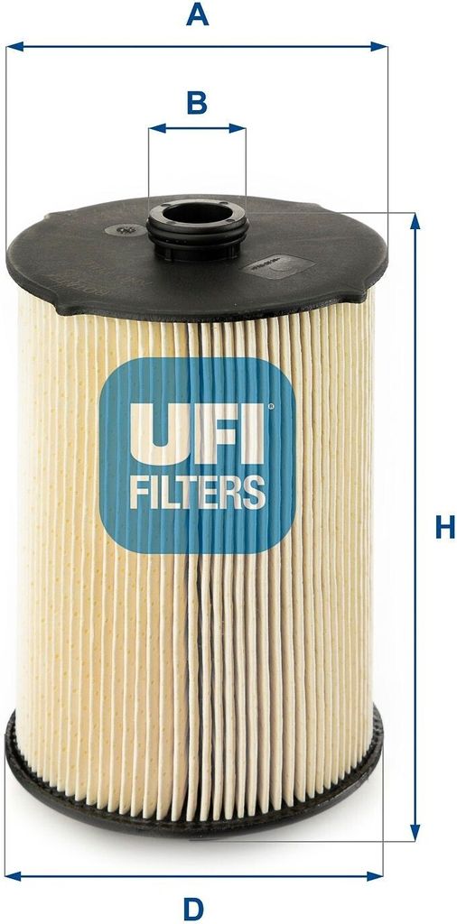 Kraftstofffilter UFI 26.043.00 für IVECO TRAKKER I Filtereinsatz