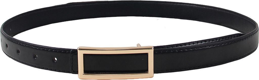 Modischer Gürtel aus Kunstleder für Damen, rechteckige Schnalle, einfarbig, Taillengürtel für Hosen, Jeans, vielseitiges Accessoire für Kleide...