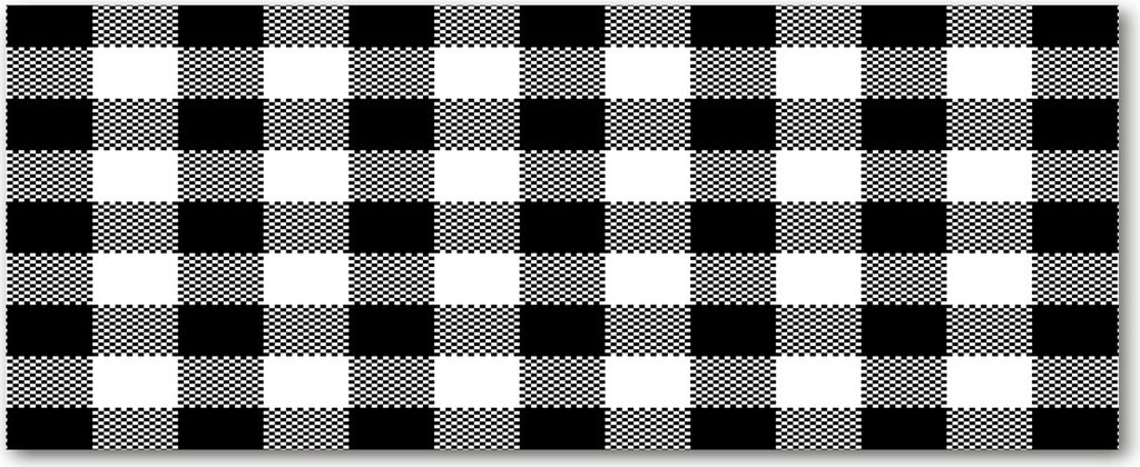 Tulup Küchenrückwand Spritzschutz aus Glas -125x50 -Spritzschutz auf gehärtetes Glas Deko Sonstige Schwarzweiß-Gitter