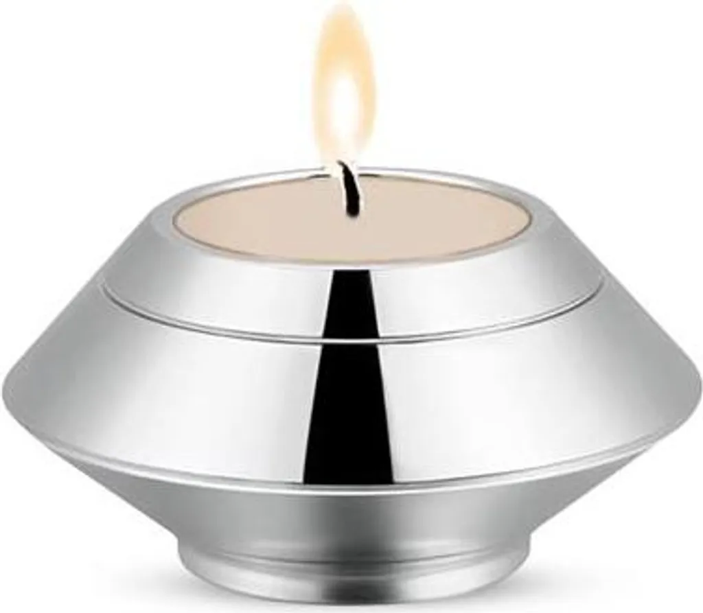 Mini urna da 90 ml con portacandele - elegante urna commemorativa per umani e animali domestici - urna decorativa in argento