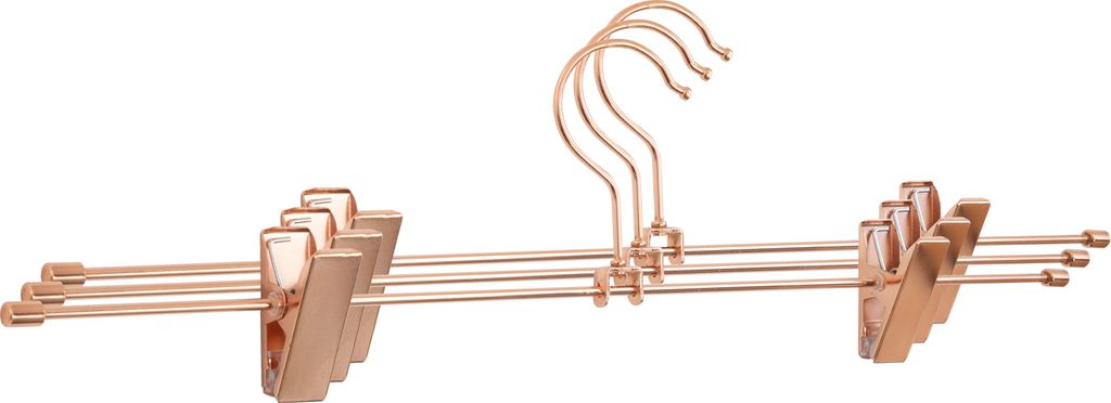 Natural Goods Berlin GARD Hosenbügel, 360 Grad drehbar, Design Kleiderbügel, Wirbelhaken Rockbügel für Kleiderstangen und Garderobenständer, R...