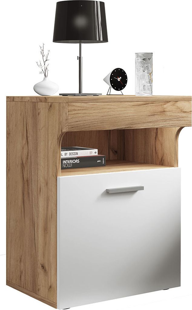 Meuble de nuit | Table d'appoint avec deux tiroirs | Table Image du produit 