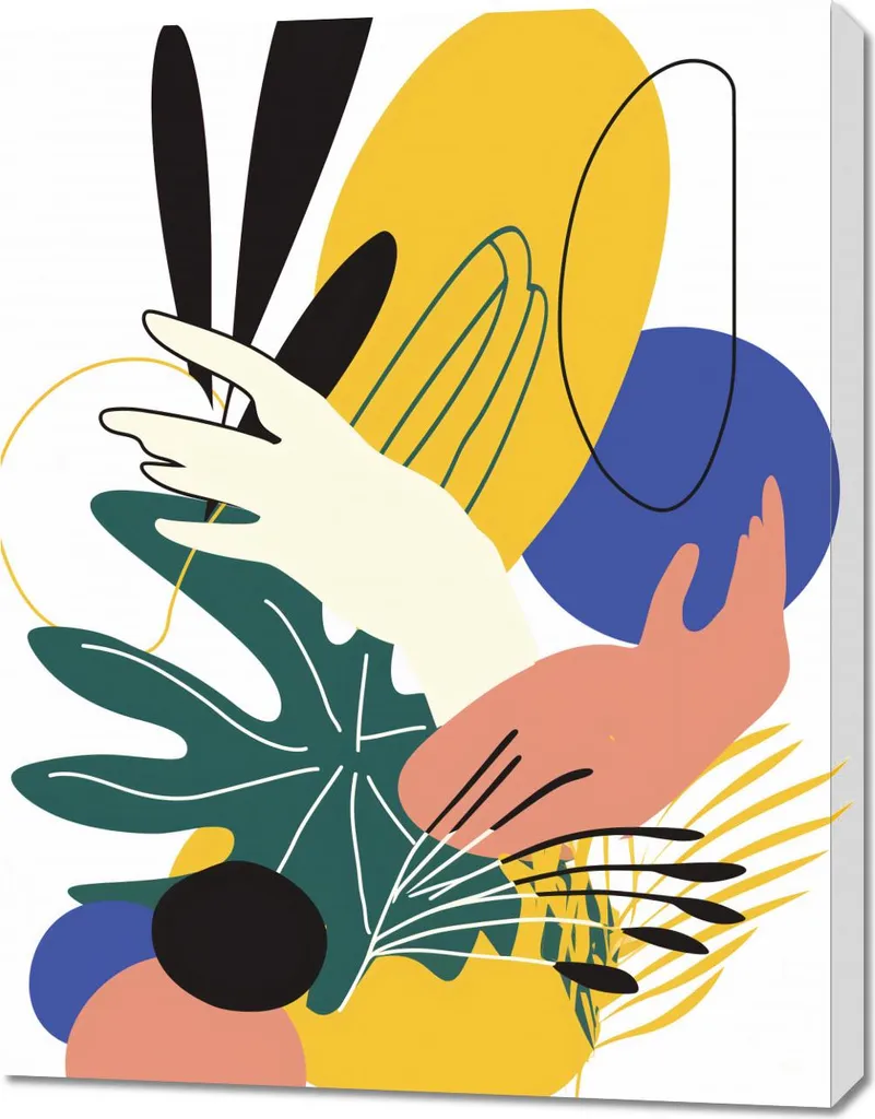 Tableau Tropical Image 70 x 90 cm Tropenberührung Décoration Jungle